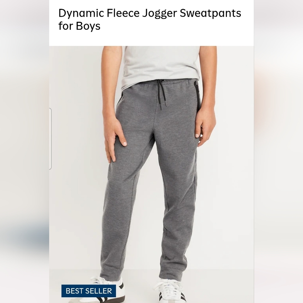 Old Navy Boys' Charcoal Jogger Sweatpants